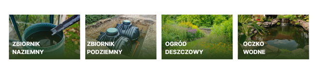 Wizualizacje sposob&oacute;w retencjonowania wody