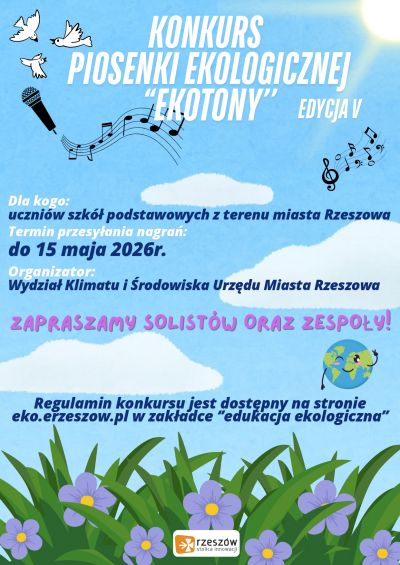 zdjęcie do artykułu V EDYCJA KONKURSU PIOSENKI EKOLOGICZNEJ EKOTONY